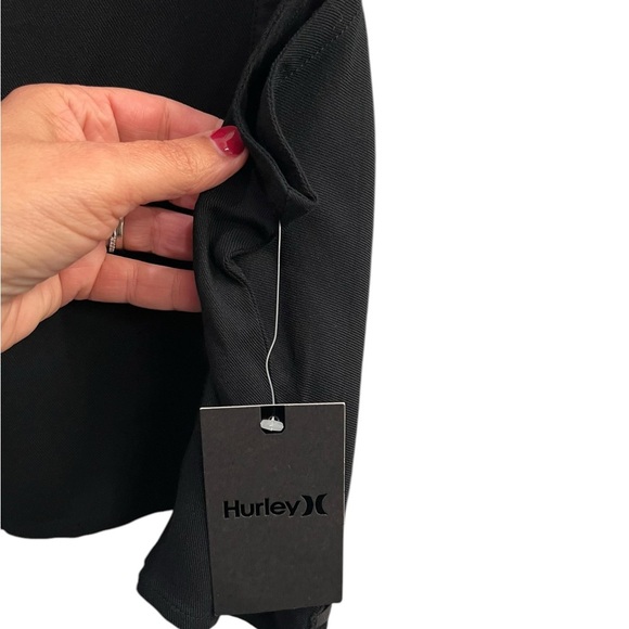 Hurley Women's Size XL Black Tuxedo Strap Crop Top, Skatergirl, Goth, Punkrock - Picture 5 of 8